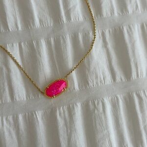 Kendra Scott Elisa Gold and Pink Pendant Necklace